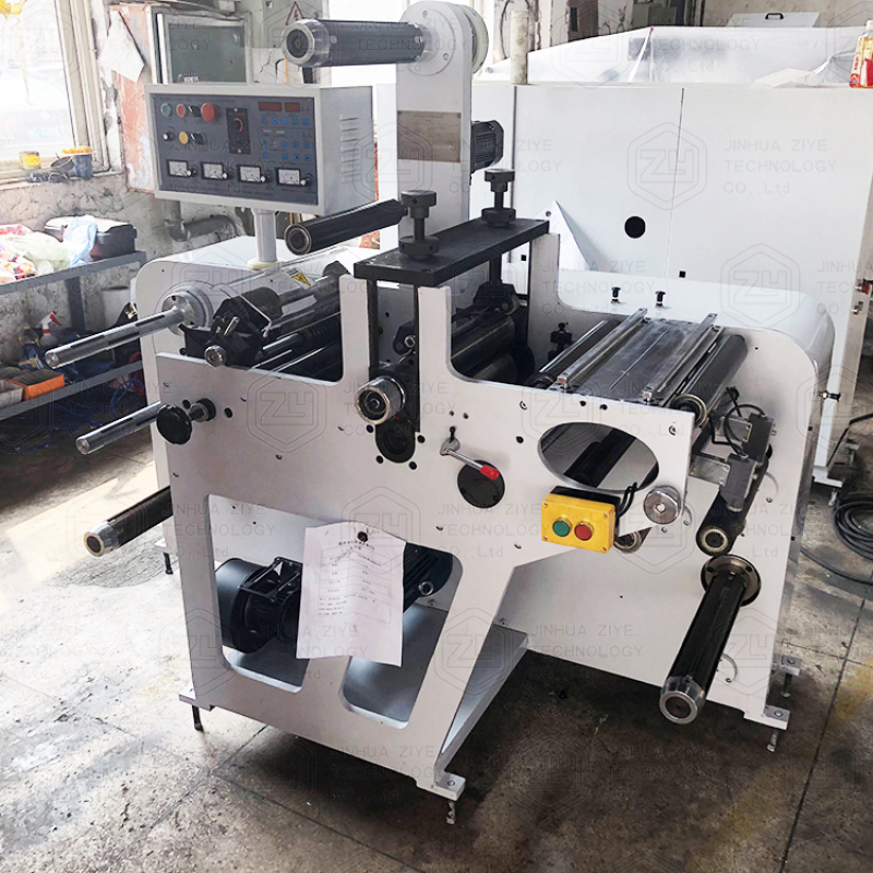 DES320TD Semi Automatic Roll To Roll Self-Adhesive Sticker Label Flexo Die Cutting Machine