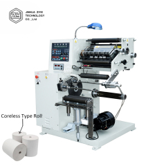 SL-420BC Coreless Type No Core Roll to Roll Cut Sticker Label Rewinding Slitting Cutting Machine