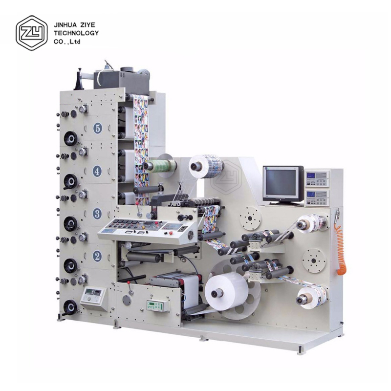 FPL320-4 Small Paper Sticker Label Flex 4 Color Flexo Printing Press Machine For Sale