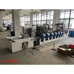 ZY-350P-4 Color High Efficient Petal Type Paper Roll To Roll Sticker Flexo Flexographic Printing Machine