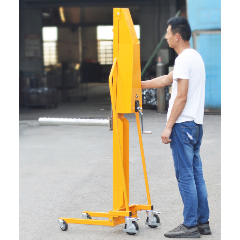 ST1500 Convenient Manual Stacker with Gripping Tool Hand Crank by Hand for Material Lifting 125mm 200KG 64KG 75mm