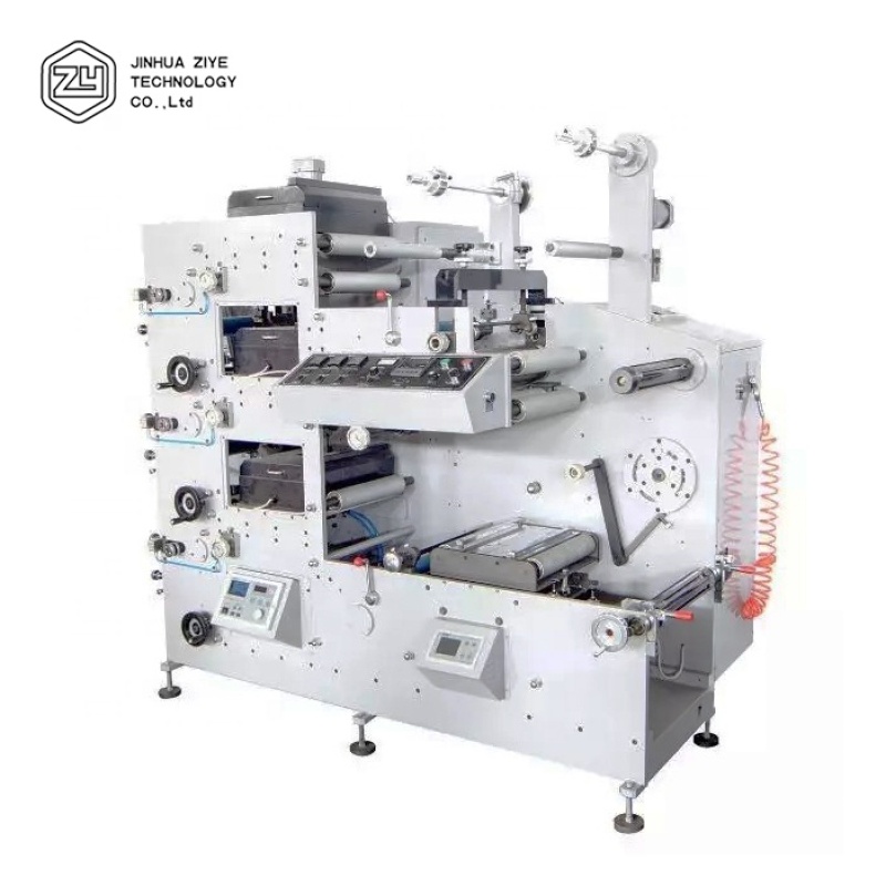 FPL320-4 Small Paper Sticker Label Flex 4 Color Flexo Printing Press Machine For Sale