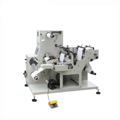 DES320B Servo Controlled Roll Self-adhesive Printed Label Slitting Full Rotary Die Cutting Machine With Turret