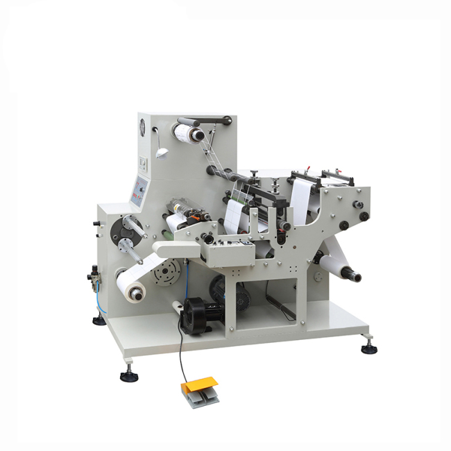 DES320B Servo Controlled Roll Self-adhesive Printed Label Slitting Full Rotary Die Cutting Machine With Turret