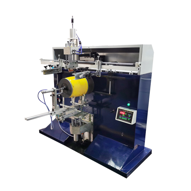 SPE800S Plastic bucket Glass bucket Wooden bucket Manual Hydraulic Cylindrical Screen Printing Automatic Machine With Good Price