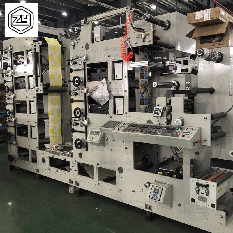 FPL550-8 8 Color UV IR Adhesive Sticker Label Flexo Flexographic Printing Printer Machine