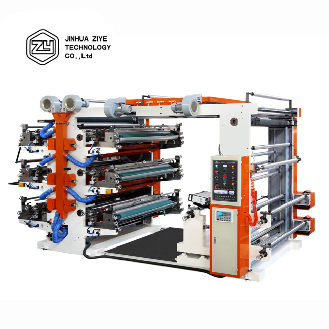 FP6600 PVC BOPP PE Plastic Film Bag 2 4 6 8 Colour Flexographic Flexo Printing Machine