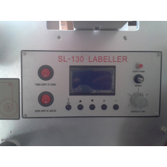 SL-130 Round Bottle Labeling Machine Semi Automatic Lebeler Double Side Labeling Machine For Sale