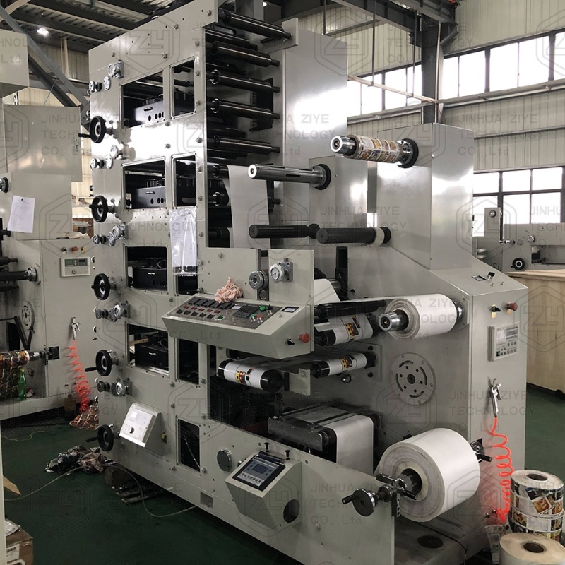 FPL550-6 UV Aluminum Foil Sticker Label Flexographic Flexo Plastic Printing Press Machine For Sale