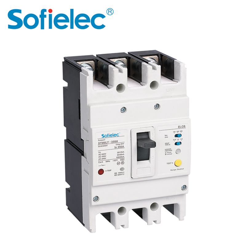 STM6LY 800A Residual Current Operated mccb 3P 4P Circuit Breakers RCCB