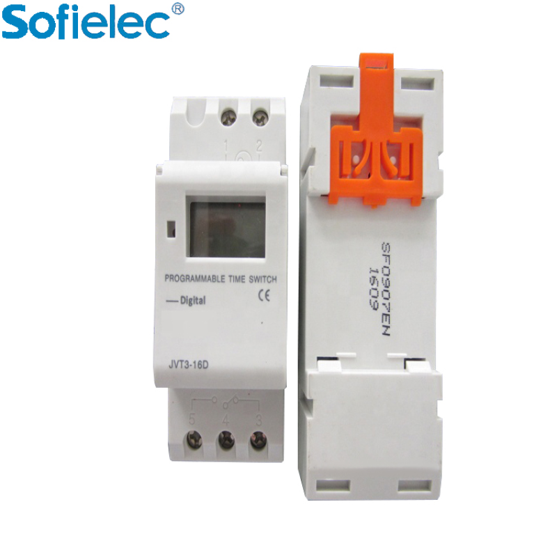 Sofielec JVT3-16 AHC15A 24hours+ week Program Time Switch 220V, electronic with LCD display, with back-up battery