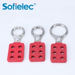 Aluminum Alloy Labeled Snap  Loto Safety on Red Lockout Hasp for Lockout Tagout