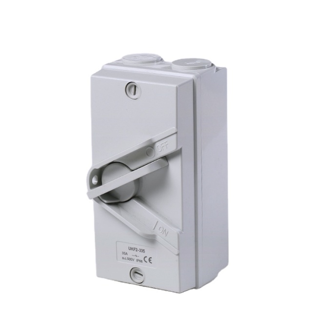 Interruptor de cambio a prueba de agua 20A interruptor de aislamiento de caja protectora