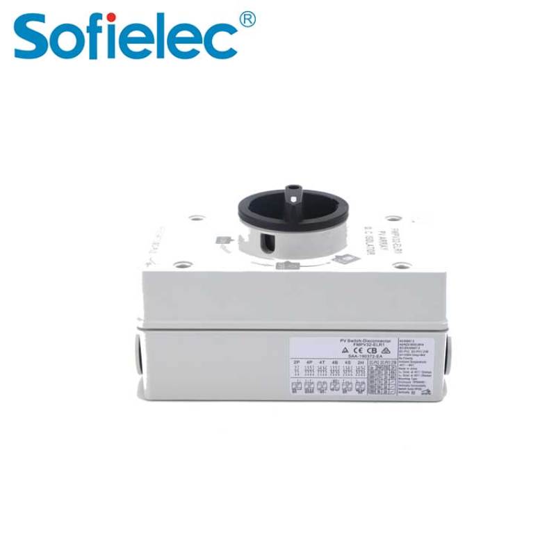 PV DC Isolator switch FMPV25-ELR1 series DC1200V 4P 16A CB TUV CE SAA aporval IP66 waterproof disconnector switch