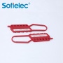 Aluminum Alloy Labeled Snap  Loto Safety on Red Lockout Hasp for Lockout Tagout