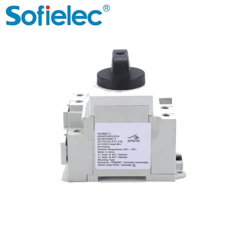 Solar PV DC Isolator switch FMPV-32-NL1series DC1200V 4P 32A CB TUV CE SAA aporval