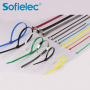 Factory self-locking nylon 66 cable tie with labels, tie wrap