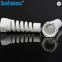 Black IP68 waterproof M25-LR plastic long thread spiral nylon cable gland  with strain relief