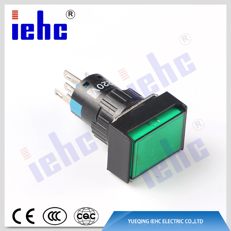 iehc LAY90 series high quality 16mm illuminated push button switch with LED light