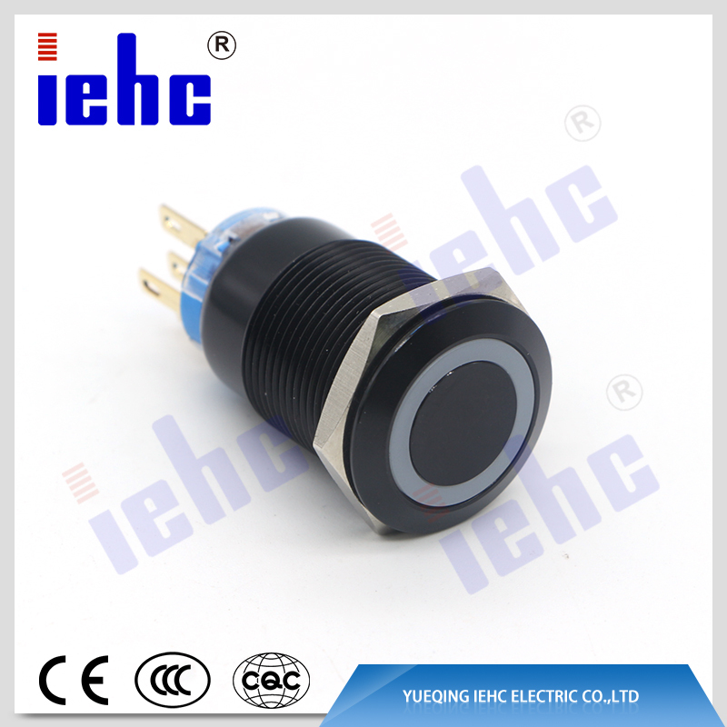 Interruttore a pulsante momentaneo in metallo da 19 mm della serie YHJ fornito in fabbrica