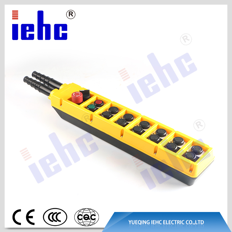 iehc COPP(COBP) series rainproof lifting push button crane pendant control station with emergency stop
