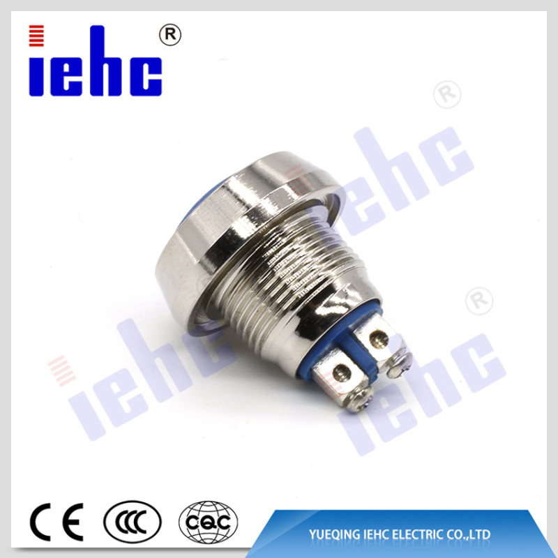 YHJ series new design factory supply 16mm led latching push button switch