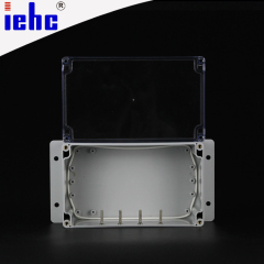 Y2 series 200*120*75mm ABS PC clear lid plastic project junction box with ear
