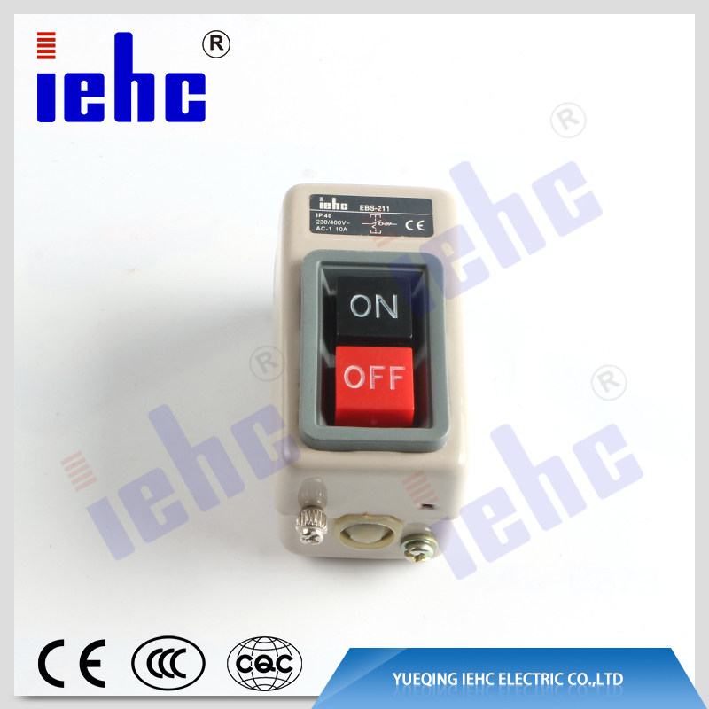 EBS211 10A metal shell electric push button switch box