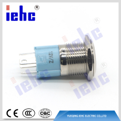 YHJ16-261 16mm 5A 250V 5 pin illuminated stainless steel anti-vandal waterproof metal push button switch