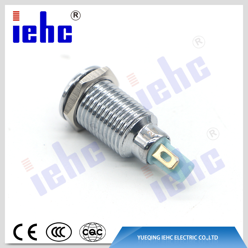 YHJ series China manufacturer 2pin 10mm waterproof white led metal indicator lights