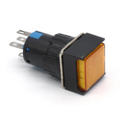 iehc LAY90 series high quality 16mm illuminated square push button switch with LED light