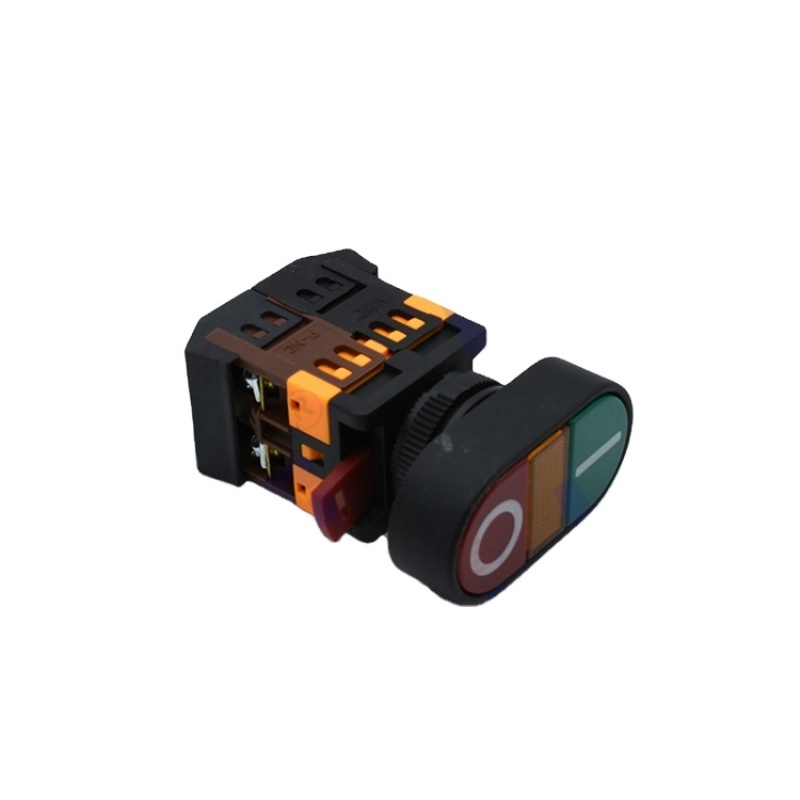 iehc on/off red and green double push button switch with lamp APBB-22&25