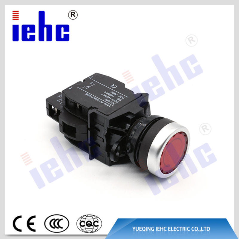 iehc high quality LA42 series illuminated momentary push button switch with led