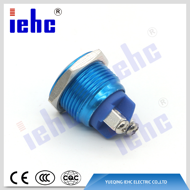 YHJ series factory supply 16mm on-off metal push button switch