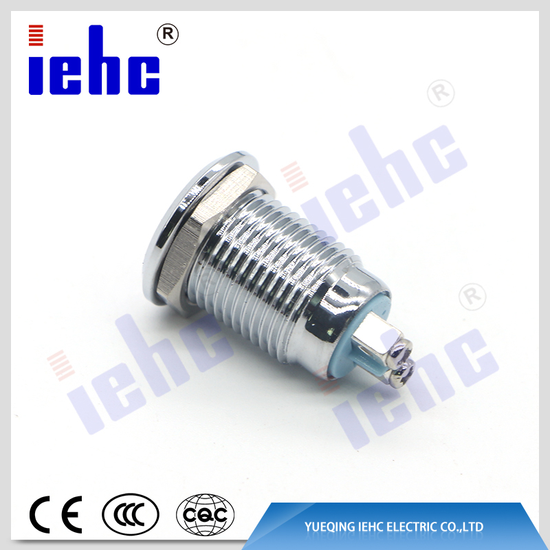 YHJ series China manufacturer 12mm ip67 red waterproof led anti-vandal metal indicator light