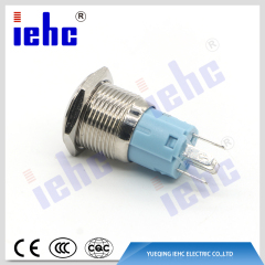 YHJ16-261 16mm 5A 250V 5 pin illuminated stainless steel anti-vandal waterproof metal push button switch