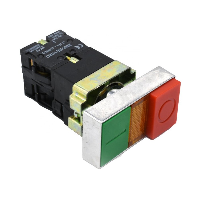 Interruttore a pulsante luminoso con ritorno a molla a doppia faccia a LED BA9S serie IEHC XB2 (LAY5)