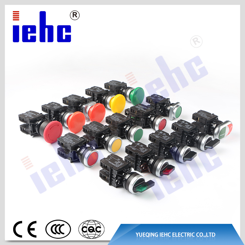 iehc high quality BA9S  mushroom push button switch with LED