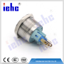 YHJ series 6 pin 22mm waterproof ring illuminated 1NO1NC anti-vandal metal push button switch