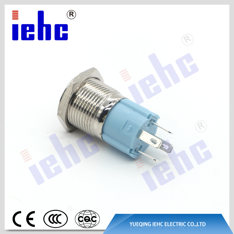 China manufacturer 16mm push button switch with momentary led