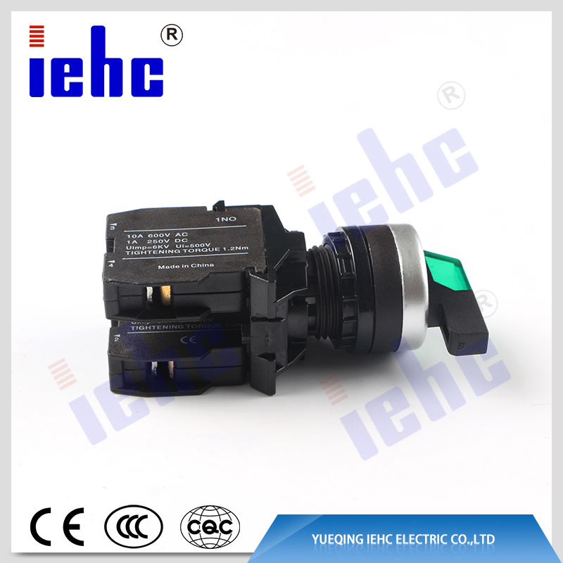 iehc LA42 series 2 or 3 position momentary / latching long handle rotary selector switch with led