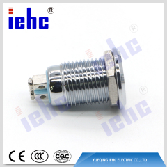 YHJ series China manufacturer 12mm yellow waterproof led anti-vandal metal indicator light