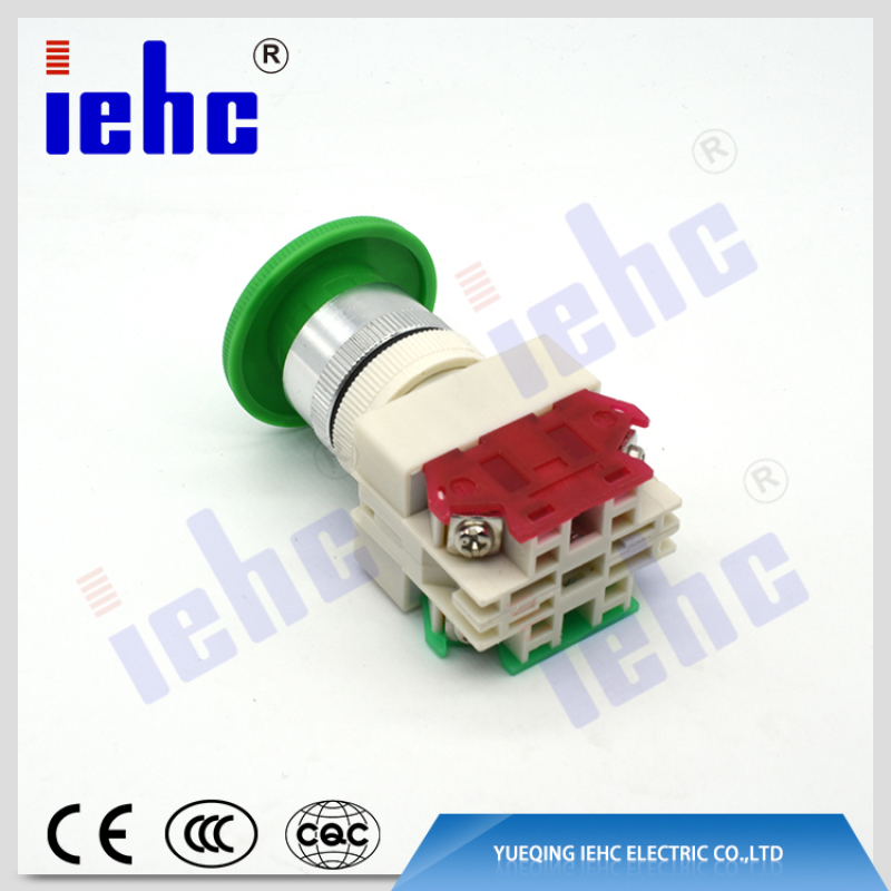 iehc LAY90 22mm 1NO1NC high quality mushroom momentary push button switch