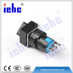 iehc LAY90 series high quality 16mm 2 or 3 position square head selector rotary push button switch