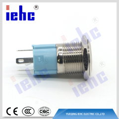YHJ16-261 waterproof 12v led push button switch with blue light
