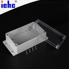 Y2 series 200*120*75mm ABS PC clear lid plastic project junction box with ear