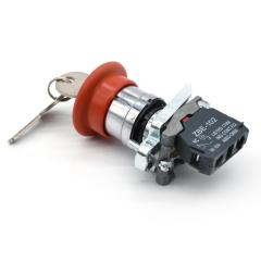 iehc YB4-BS142 XB4 series high quality 22mm emergency stop rotary return mometary mushroom rotary selector switch with key