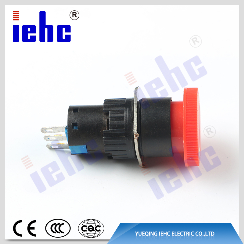 iehc high quality 250C AV 3A red color mushroom waterproof emergency stop push button switch
