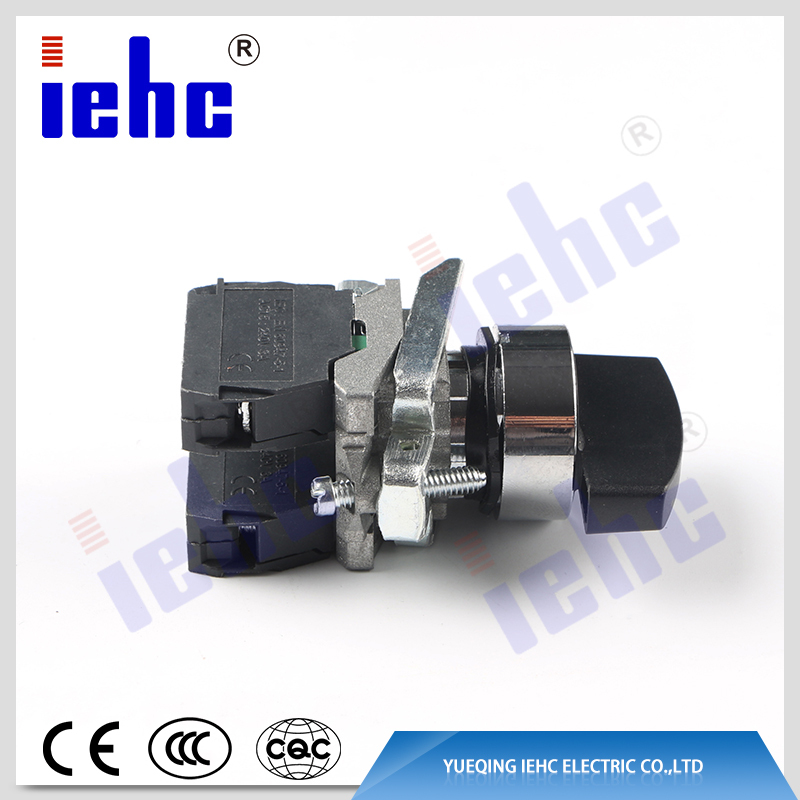 iehc high quality YB4-BJ53 XB4 series 3 position spring return rotary selector switch with long handle