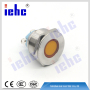 YHJ series factory supply 22mm 250v 2 pin metal waterproof yellow led anti-vandal indicator light